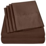 Sweet Home Collection Bed 6 Piece 1500 Thread Count Deep Pocket Sheet Set – 2 EXTRA PILLOW CASES, VALUE, Queen, Brown