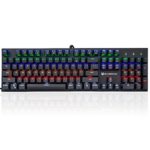 Weekly 56% Off Merdia Mechanical Keyboard Gaming Keyboard with Blue Switch Wired 6 Colors Led Backlit Keyboard Full Size 104 Keys US Layout