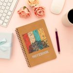 (H5.327)Personal notebook: meal planner: light brown cover and flower pattern. Paperback |size 6×9| |200 pages|