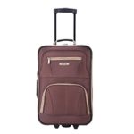 Rockland Fashion Softside Upright Luggage Set, Brown, 2-Piece (14/20)