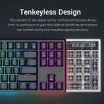 1STPLAYER TKL RGB Gaming Mechanical USB Wired Keyboard DK5.0 LITE with Cherry MX Brown Switches Equivalent, Compact 87 Keys Tenkeyless LED RGB Backlit Computer Laptop Keyboard for Windows PC Gamers