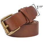 Timberland Women’s Casual Leather Belt, Brown (Criss Cross), Large (33-37)