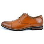 Bruno HOMME MODA ITALY PRINCE Men’s Classic Modern Oxford Wingtip Lace Dress Shoes,PRINCE-6-BROWN,11 D(M) US
