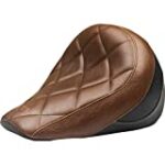 Mustang Motorcycle Seats 76843 Standard Touring Solo Seat for Indian Scout Bobber 2018-’21, Diamond, Brown