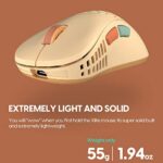 Pulsar Gaming Gears – Xlite V2 Mini Retro Edition Wireless Ultralight (55 g) High Performance Super Light and Ergonomic Gaming Mouse 2.4Ghz 1ms 20000DPI Optical Sensor PAW3370 (Mini, Wireless, Brown)