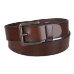Dockers Men’s Casual Leather Belt – 100% Soft Top Grain Genuine Leather Strap with Classic Prong Buckle,Brown,34