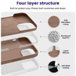 OTOFLY Designed for iPhone 13 Case, Silicone Shockproof Slim Thin Phone Case for iPhone 13 6.1 inch Light Brown