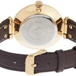 Anne Klein Women’s 109168IVBN Gold-Tone and Brown Leather Strap Watch