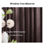 NSSONBEN 20ft×10ft Wrinkle Free Brown Backdrop Curtain for Wedding Party 4 Panels 5ft×10ft Brown Polyester Drapes for Curtain Backdrop Decor Birthday Baby Party Bee Party Photography Home