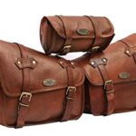 GVB Natural World Genuine Vintage Leather Brown Bicycle Bag BiKe Saddle Pouch Accessories Handlebar seat Rear Tool Storage Kit Pannier Retro Gift for Men and Women Set ojf 3