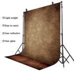 Riyidecor Brown Abstract Backdrop Rustic Old The Master Wood Floor 5Wx7H Feet Fabric Polyester Newborn Baby Photography Background Barn Decorations Birthday Celebration Props Photo Shoot