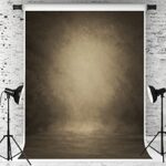 BINQOO 5x7ft Brown Abstract Portrait Photography Backdrop Professional Head Shots Adults Kids Girls Solid Color Backdrop School Student Old Master Photo Studio Props