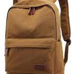 KAYOND Casual Style Lightweight canvas Laptop Bag/Durable Travel backpacks/Rucksack for Men&Women/Fashion Backpack Fits 15 inch Notebook (Brown)