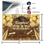 Avezano Congrats Grad Backdrop for Class of 2023 Congratulate Graduation Party Decorations Photography Background Grad Celebration Prom Party Photoshoot Supplies (7x5ft, Brown)