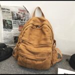 GAXOS Laptop Backpack for Women Travel Canvas Backpack for Women Vintage Brown Aesthetic Backpack for School