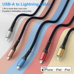 [ Apple MFi Certified 2pack ] iPhone Charger,Lightning Cable, Fast Charging Cables for Apple iPhone 12/11/11Pro/11Max/ X/XS/XR/XS Max/8/7/6/5S/SE/iPad Mini Air (3ft, Brown)