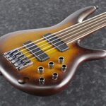 Ibanez SRF705 Portamento 5-String Fretless Electric Bass Flat Brown Burst Rosewood Fretboard