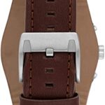 Fossil Men’s Coachman Quartz Stainless Steel and Leather Chronograph Watch, Color: Silver, Brown (Model: CH2891)