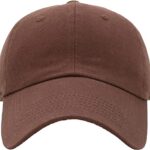 KB-LOW BRN Classic Cotton Dad Hat Adjustable Plain Cap. Polo Style Low Profile (Unstructured) (Classic) Brown Adjustable