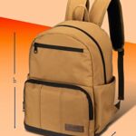 Wrangler Industry Backpack Classic Logo Water Resistant Casual Daypack with Padded Laptop Notebook Sleeve (Brown Duck)
