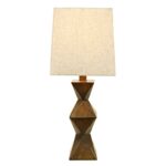 Décor Therapy TL15457 Table Lamp, Darkbo Wood Brown