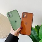 ZTOFERA Case for iPhone 11 6.1 inch,Clear Soft Silicone Bumper Protective Retro Color Transparent Shockproof Phone Case – Brown