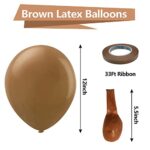 Bezente Brown Balloons Latex Party Balloons – 100 Pack 12 inch Round Helium Brown Balloons for Birthday Baby Shower Wedding Graduation Anniversary Party Decorations