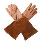 Kim Yuan Rose Pruning Gloves for Men and Women. Goatskin Leather Gardening Gloves