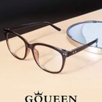 GQUEEN Fake Glasses for Women Men Non Prescription Glasses Clear Lens Glasses Eyeglasses Brown, 201581