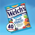 Welch’s Fruit Snacks, Mixed Fruit, Gluten Free, Bulk Pack, Individual Single Serve Bags, 0.8 oz (Pack of 40)