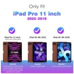 DTTO Case for iPad Pro 11 inch 4th/3rd/2nd/1st Generation 2022/2021/2020/2018, Slim Trifold Stand Soft TPU Back Cover with Built-in Pencil Holder,Also Fit iPad Air 5/4, [Auto Sleep/Wake],Brown