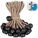 Ball Bungee Cords for Canopy 12 inch,50 pcs Tarp Bungee Tie Ball Cords for Canopy, Camping Tarp, Shelter,Cargo,Tent Poles UV Resistant