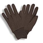 12 Pair 1 Dozen Dz Brown Jersey Cotton Work Gloves 8oz Men Size Large L (1)