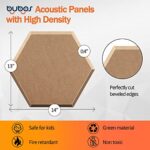 BUBOS 12 Pack Hexagon Acoustic Panels Soundproof Wall Panels,14 X 13 X 0.4Inches Sound Absorbing Panels Acoustical Wall Panels, Acoustic Treatment for Recording Studio, Office, Home Studio,Dark Brown