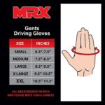 MRX BOXING & FITNESS Mens Driving Gloves Basic Soft Goat Leather Fingerless Breathable Biker Motorcycle Riding Cycling Shooting Button Gloves Half Finger, Brown (Medium)