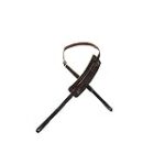 Levy’s Leathers M25-DBR 50s-Style Veg-Tan Leather Guitar Strap, Dark Brown