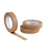 Lichamp 3 Pack Brown Painters Tape 1 inch, Brown Masking Tape 1 inch x 55 Yards x 3 Rolls (165 Total Yards)