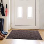 Cosyearn Large Door Mats,46×35 Inches XL Jumbo Size Outdoor Indoor Entrance Doormat, Waterproof, Easy Clean, Entryway Rug,Front Doormat Inside Outside Non Slip (Brown)