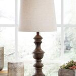 Signature Design by Ashley Magaly Cottage 27.65″ Table Lamp, 2 Count Lamps, Brown