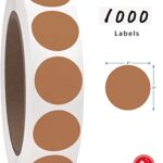 SHYGO® 1“ Brown Circle Dot Stickers Color Coding Labels, 1000PCS 2 Rolls