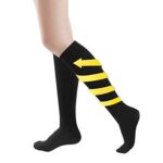Compression Socks Knee High Socks 6 Pairs 15-20 mmHg Men Women Stockings (Brown S-M)