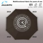 ABCCANOPY Durable Patio Umbrellas 9′ Brown