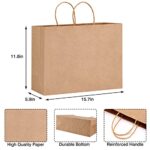 Moretoes 16x6x12 Inch 90pcs Paper Gift Bags Brown Paper Bags with Handles, Large Gift Bags Kraft Shopping Bags in Bulk for Boutiques, Small Business, Retail Stores, Gifts & Merchandise