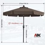 ABCCANOPY Premium Patio Umbrellas 9′ Brown