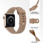 NUKELOLO Sport Band Compatible with Apple Watch Bands 41mm 40mm 38mm, Soft Silicone Replacement Strap Compatible for iWatch SeriesSE 7 6 5 4 3 2 1 Women Men [38/40/41mm in Walnut Color]