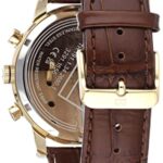 Tommy Hilfiger Men’s 1790874 Gold-Tone Watch with Brown Leather Band