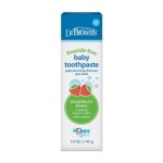 Dr. Brown’s Fluoride-Free Baby Toothpaste, Safe to Swallow, Strawberry, 1-Pack, 1.4oz/40g, 0-3 years