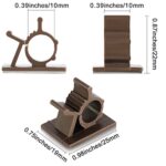 Viaky Adjustable Cable Clips, 30 Pcs Brown Adhesive Holder Ideal Cord Winder Management for Organizing Wires-Car Home Office and Desk Nightstand