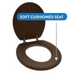 Ginsey Home Solutions Chocolate Round Soft Toilet Seat