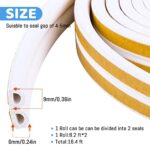 33Feet Long Weather Stripping for Door,Insulation Weatherproof Doors and Windows Seal Strip,Collision Avoidance Rubber Self-Adhesive Weatherstrip,(2 Rolls,16.5Ft/10m Each,Brown)